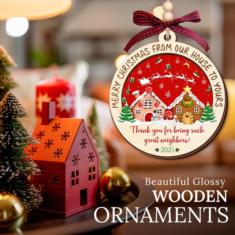 HEXMOZ Neighbor Christmas Ornaments 2025 - Christmas Neighbor Gifts - Gifts for Neighbors, Best Neighborhood Gift Ideas - Friendship Gift for Next Door Neighbors, Women, Men - Image 5